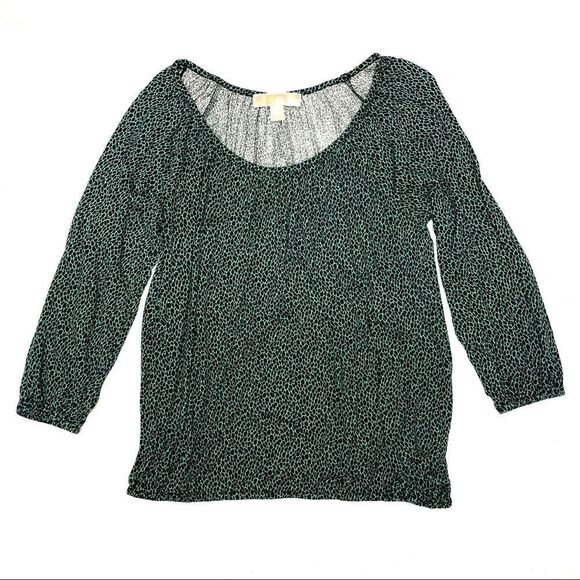 Michael Kors Green Scoop Neck Giraffe Animal - Picture 1 of 4